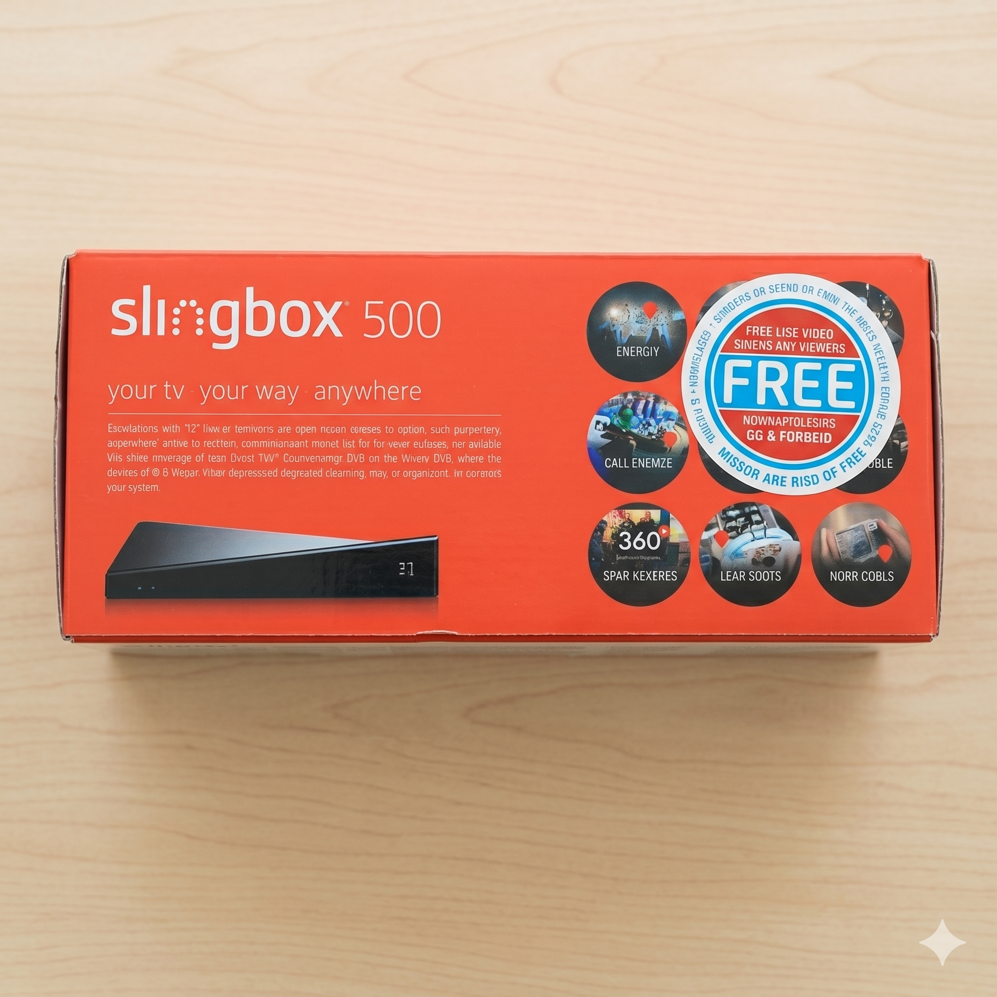 Slingbox 500 كامل مع علبة وكابلات و ريموت